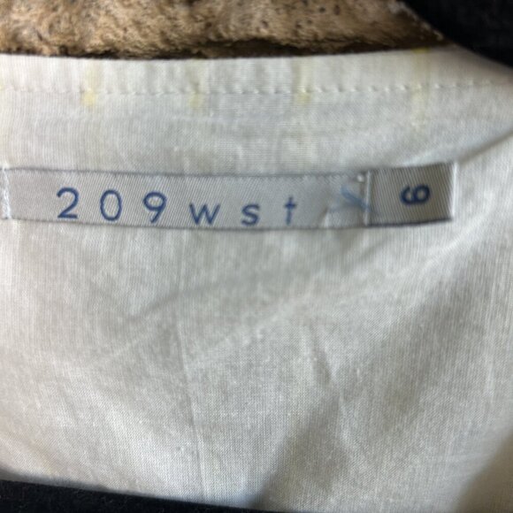 209 WST New York Striped Linen Blend Side Zip Lightweight Jacket Size 6 - Picture 6 of 9